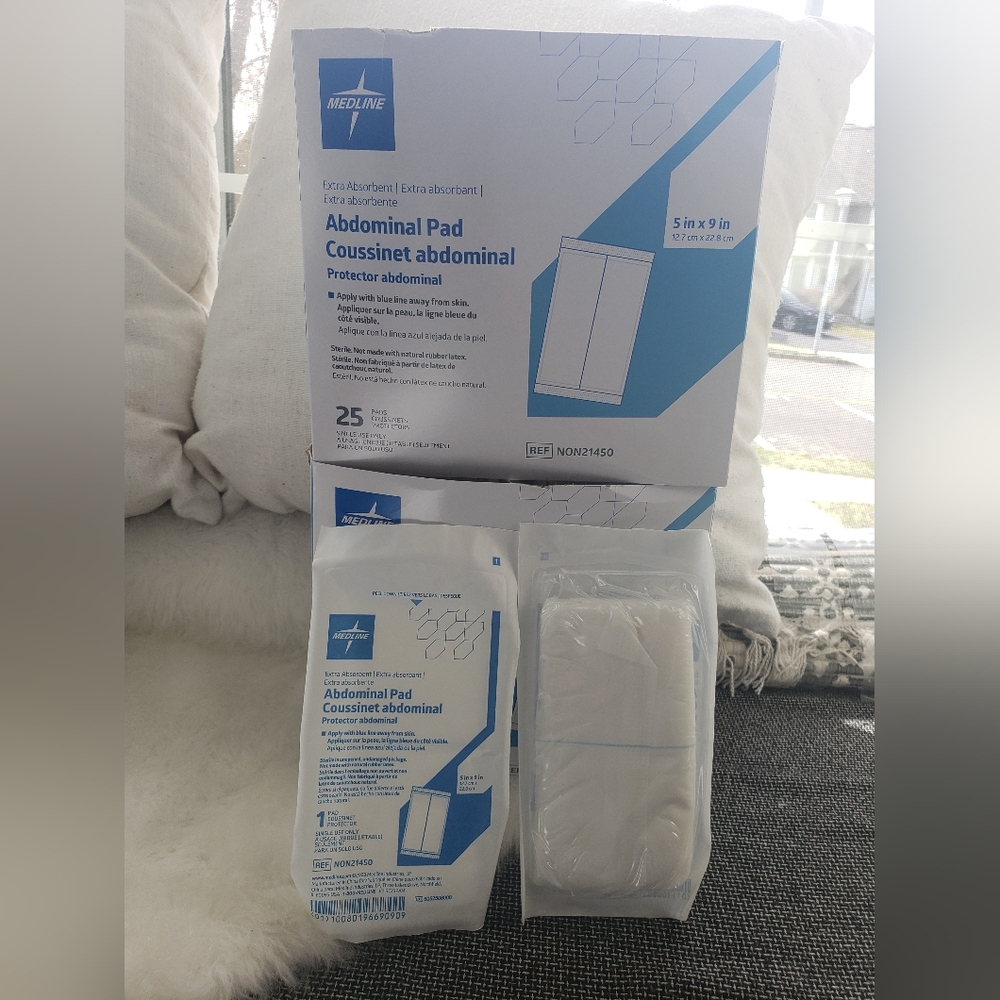 39 Extra Absorbent Abdominal Pads 5x9 - Picture 3 of 4